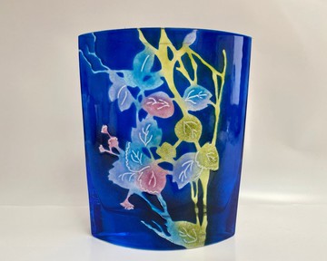 復古 Ada Lisa Gjeruldsen 藝術玻璃花瓶簽名瑞典 2012