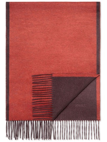 Zegna - silk bicoloured scarf - men - Silk - One Size - Purple
