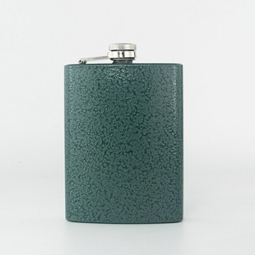 【巴黎精品】現貨+預購 酒壺隨身酒瓶-不鏽鋼8oz錘紋貼皮攜帶酒壺a1fb27