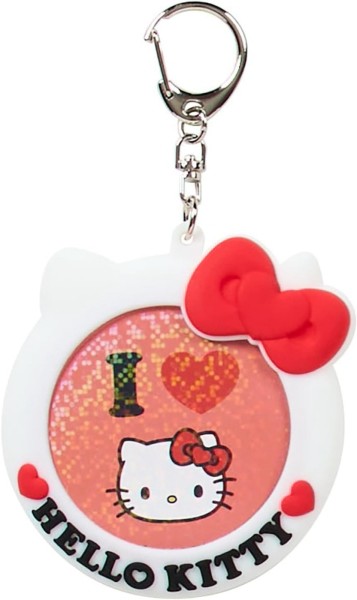 asdfkitty*KITTY 平成風 徽章附保護套鑰匙圈 胸針 吊飾 掛飾-日本正版商品