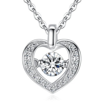 愛心項鏈．純銀項鍊｜戀愛回憶．客製刻字