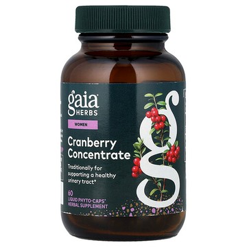 Gaia Herbs, 女性，蔓越莓濃縮物，60 粒液體 Phyto-Caps® 膠囊（每粒膠囊 420 毫克）