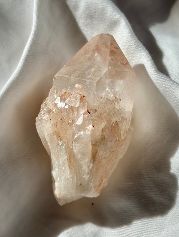 天然少女粉紅菠蘿水晶 側芽水晶 水晶簇 原礦礦標 教堂水晶 擺件