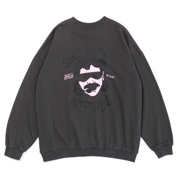 日本限定 POLER SUNSCREEN CREW 防曬油大學TEE / 休閒上衣 / 石墨炭色