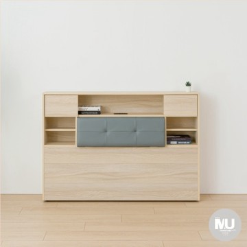 沐家具 mufurniture 台灣製造 Star 淺暮色 5尺床頭/臥室收納
