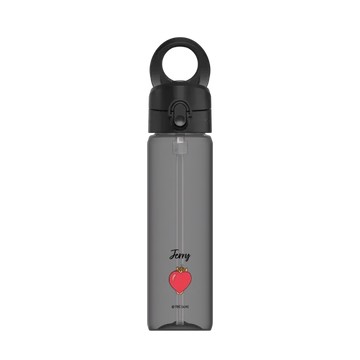 磁吸水壺 AquaStand Tritan 800cc - 附吸管 黑 - 湯姆貓與傑利鼠 Tom and Jerry - 貼紙系列 - 愛心傑利鼠