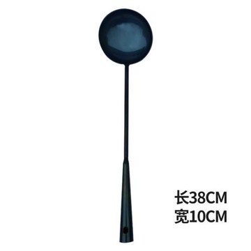 章丘鐵鍋舌尖上的中國手工鍛打圓底不粘無涂層長柄鐵勺不銹鋼勺鏟