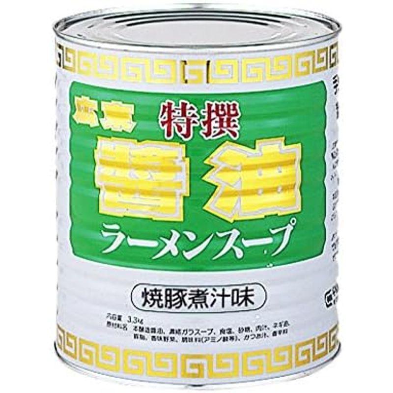 平和食品工業 広東特撰醤油ラーメンスープ 3.3kg缶×6