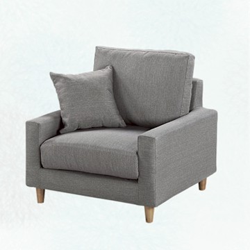 文創集 薔蘿灰透氣亞麻布單人座沙發椅-80x86x68cm免組