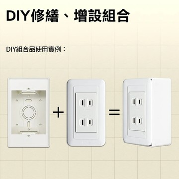 【朝日電工】 TL-2R+B 雅白大型雙插座明盒組