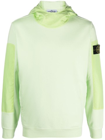 Stone Island - 63854 cotton hoodie - men - Polyamide - XXL - Green