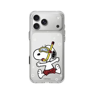 iPhone 17 Pro Max Clear Case（相機按鈕） 透明 - 史努比 Snoopy - 潛水趣