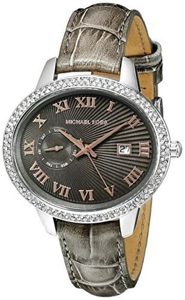 『Marc Jacobs旗艦店』Michael Kors新款時尚皮帶橢圓鑲鉆錶圈手錶特價 ViVi歐日韓連線