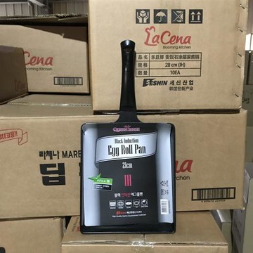 韓國進口加大玉子燒鍋煎蛋餅鍋長方形平底鍋不粘煎鍋電磁爐燃氣用