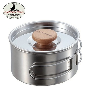 【露營趣】日本製 Captain Stag 鹿牌 UH-4207 不鏽鋼鍋組 12cm 個人鍋組 湯鍋 煮飯鍋 煮米鍋 平底鍋 鍋具 炊具