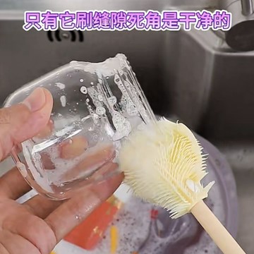✅【2025新升級摺疊杯刷】 長柄水杯破壁機專用刷 縫隙清潔小刷子 便攜收納設計 廚房清潔神器 台灣出貨 1227