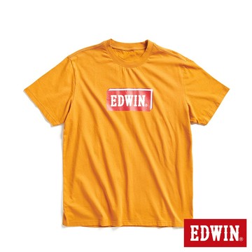 EDWIN 男款 網路獨家 精裝書本LOGO短袖T恤(黃褐色)