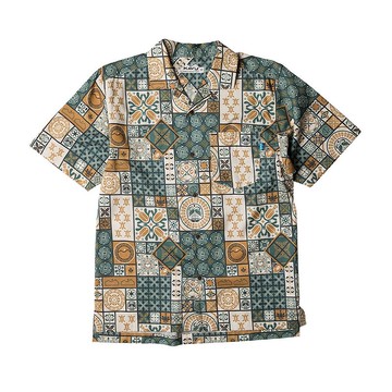 【KAVU】Bainbridge 男款 有機棉休閒襯衫 花磚翻玩 #5247