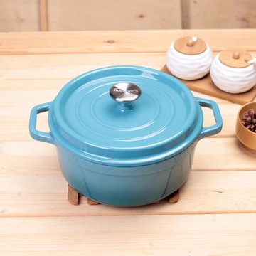 出口鑄鐵琺瑯鍋燉鍋煲湯鍋燜燒鍋炒鍋不粘家用爐灶通用1014182022