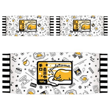 anrio 三麗鷗 蛋黃哥 加蓋手口柔濕巾 超純水配方  不添加酒精香料及螢光劑  100張  3包