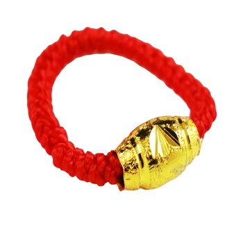 馥瑰馨盛 定情尾戒  紅繩長5cm + 珠子0.8cm  金轉紅線