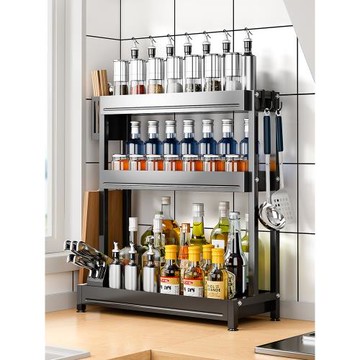 廚房置物架調料架臺面多層調味品落地刀架桌面收納用品多功能家用