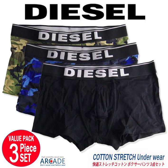 3点セット DIESEL ディーゼル ボクサーパンツ メンズ アンダーウェア  