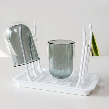 日本珍珠金屬 日本製可折疊收納瀝水杯架-2入組