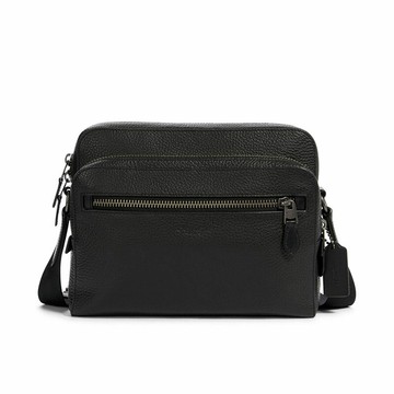 COACH 單肩多層拉鏈斜跨包 斜背包休閒男包 91484~【 菲尼斯 國際精品 ★ 疊加現抵$1618 】