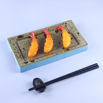 日式陶瓷壽司盤子 復古長條盤長方碟 創意燒鳥盤刺身盤高端烤肉盤