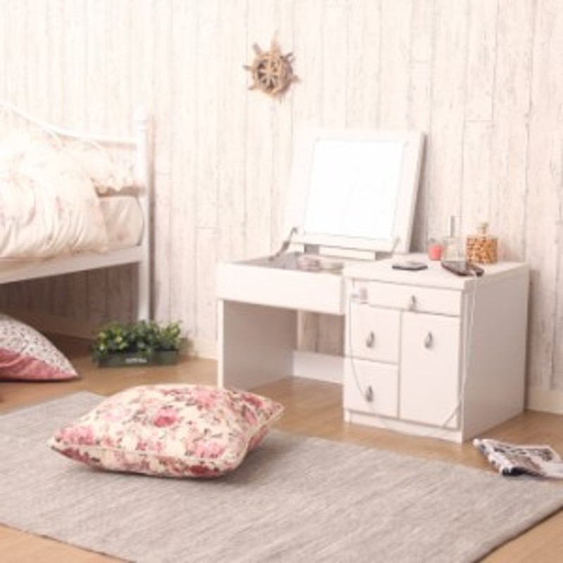 ドレッサー ロータイプ ミニドレッサー 三面鏡 コンセント付き テーブル 収納 おしゃれ 可愛い コンパクト 引き出し デスク メイク台