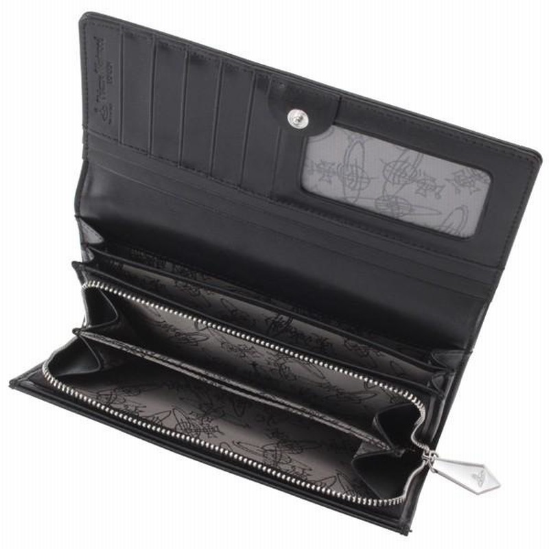 新品同様‼️ ヴィヴィアンウエストウッド　財布　二つ折り　長財布　オーブ ヴィヴィアンウエストウッド オーブ総柄 二つ折り長財布