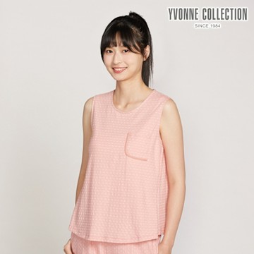YVONNE 以旺傢飾 點點提花背心-薔薇粉