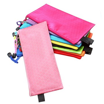 票據足球紋文件袋 牛津布拉鍊袋 手拿包印章存摺票據收納包 防水文具筆袋