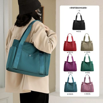 新款女士包單肩包可攜式防潑水手提托特包大容量休閒旅行女士斜挎包