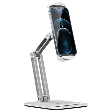 挑高款摺疊平板手機支架  1個  銀色