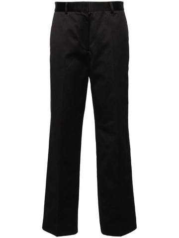 TOTEME - pressed-crease straight trousers - women - Organic Cotton/Linen/Flax - 38 - Black