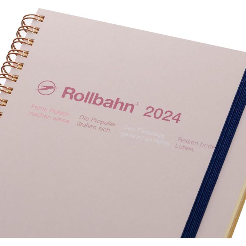デルフォニックス手帳 2024年版2023年10月始まり ロルバーンダイアリー ラテ A5（ライトピンク）