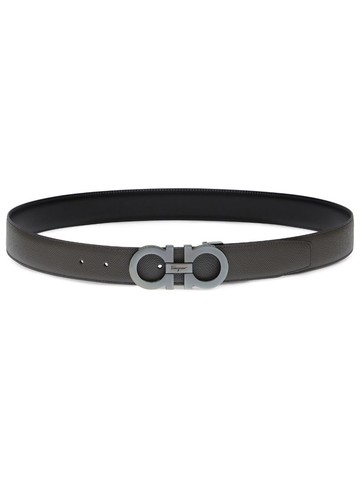 Ferragamo - Gancini reversible belt - men - CALFSKIN - 105 - Grey