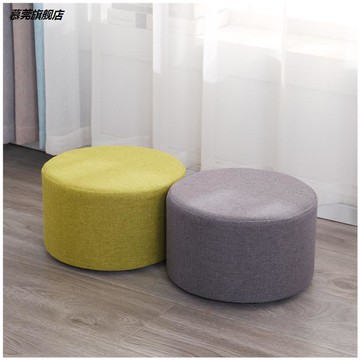 實木小凳子家用矮創意可愛沙發擱腳凳茶幾凳客廳板凳網紅圓凳墩子