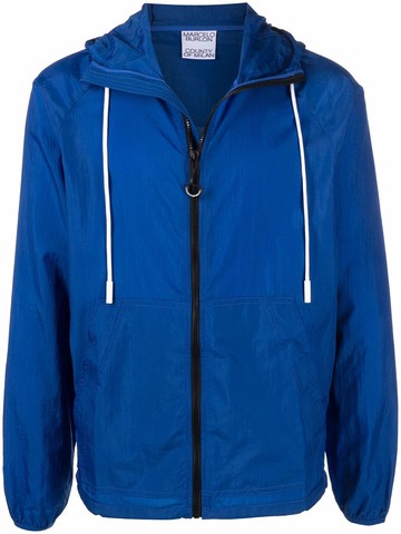 Marcelo Burlon County of Milan - Cross-motif windbreaker - men - Polyamide - M - Blue