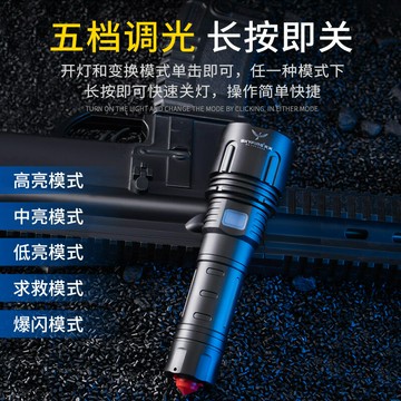 P100強光超亮手電筒充電戶外遠射小便攜變焦大功率應急燈破窗