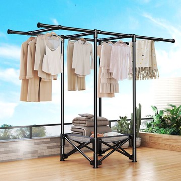 折疊晾衣架落地家用陽臺臥室掛衣架曬被子神器室外衣桿室內曬衣架