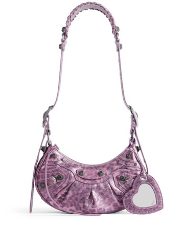 Balenciaga - Le Cagole XS leopard-print shoulder bag - women - Lamb Skin - One Size - Pink