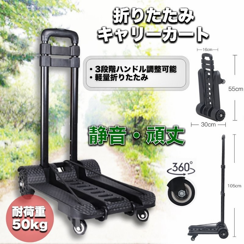 再入荷！】 山善 YAMAZEN 折りたたみ式ハンドキャリー Gトラック GT-50W 軽量 台車 キャンプ アウトドア 運搬車 二輪台車 