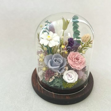 Lucent No.5 Flora Dome 優雅恬靜永生花玻璃盅 新居 開幕 生日七