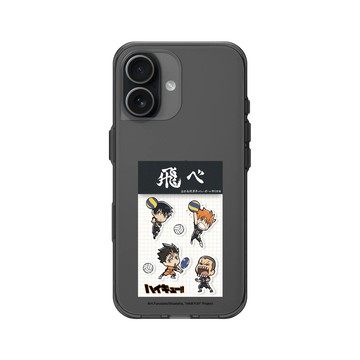 iPhone 17 Clear (相機按鈕) 酷墨灰 - 排球少年 Haikyu!! - 烏野貼紙包設計款