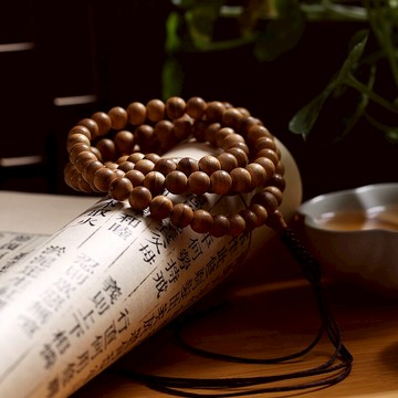 天然沉香手串108顆文玩老料沉香木佛珠手鏈8mm男女款念珠