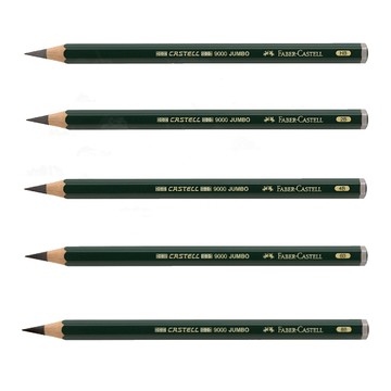 【Faber-Castell】輝柏 JUMBO頂級9000素描鉛筆HB/2B/4B/6B/8B 6支入 / 盒 119300~119308  -  多款可選