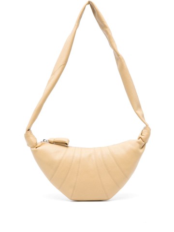 Lemaire - Croissant leather shoulder bag - women - Cotton/Calf Leather - One Size - Neutrals